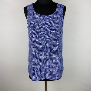 Chico's 0 Patterned Hidden Button Front Tank Top